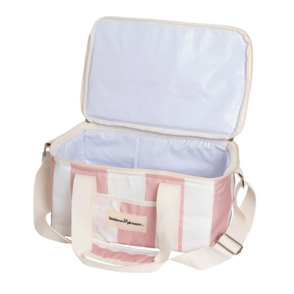 Business & Pleasure Co. The Holiday Cooler Bag - Pink Capri Stripe - Picture 4 of 10